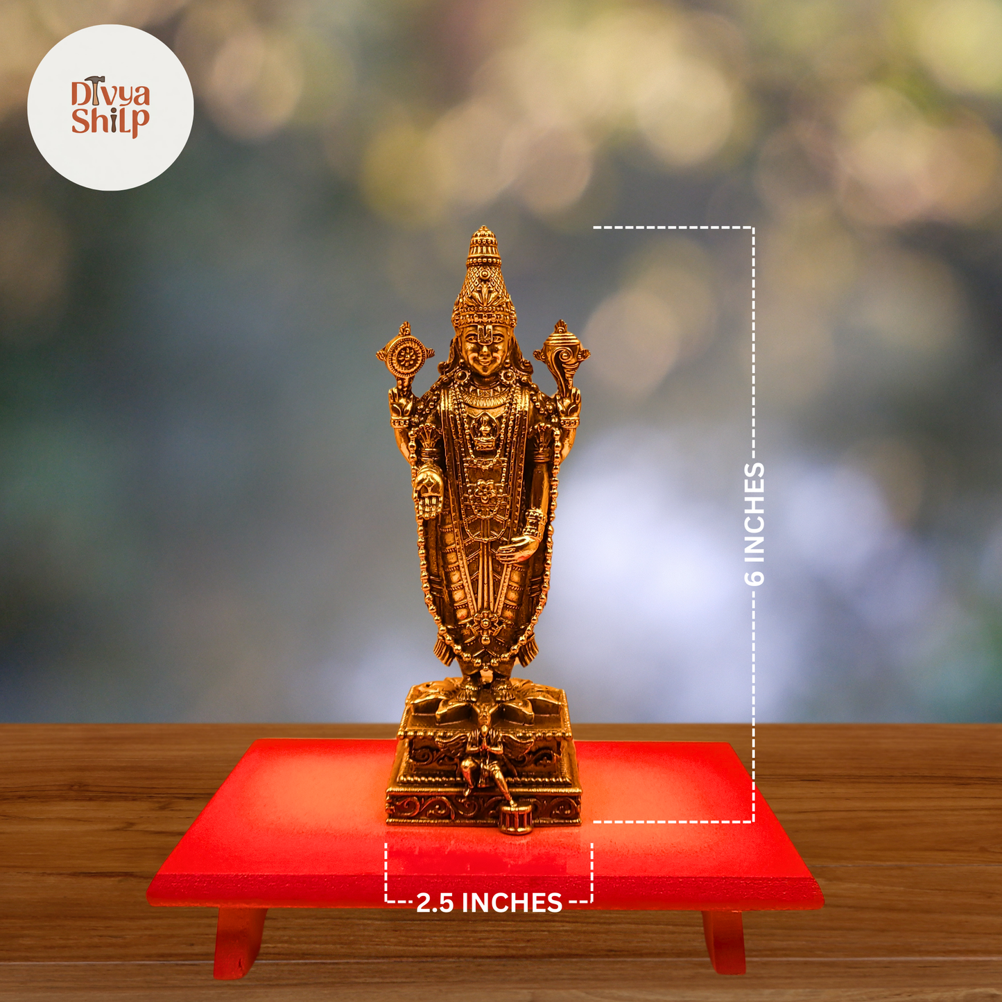Brass Tirupati Balaji idol for pooja room and gifting