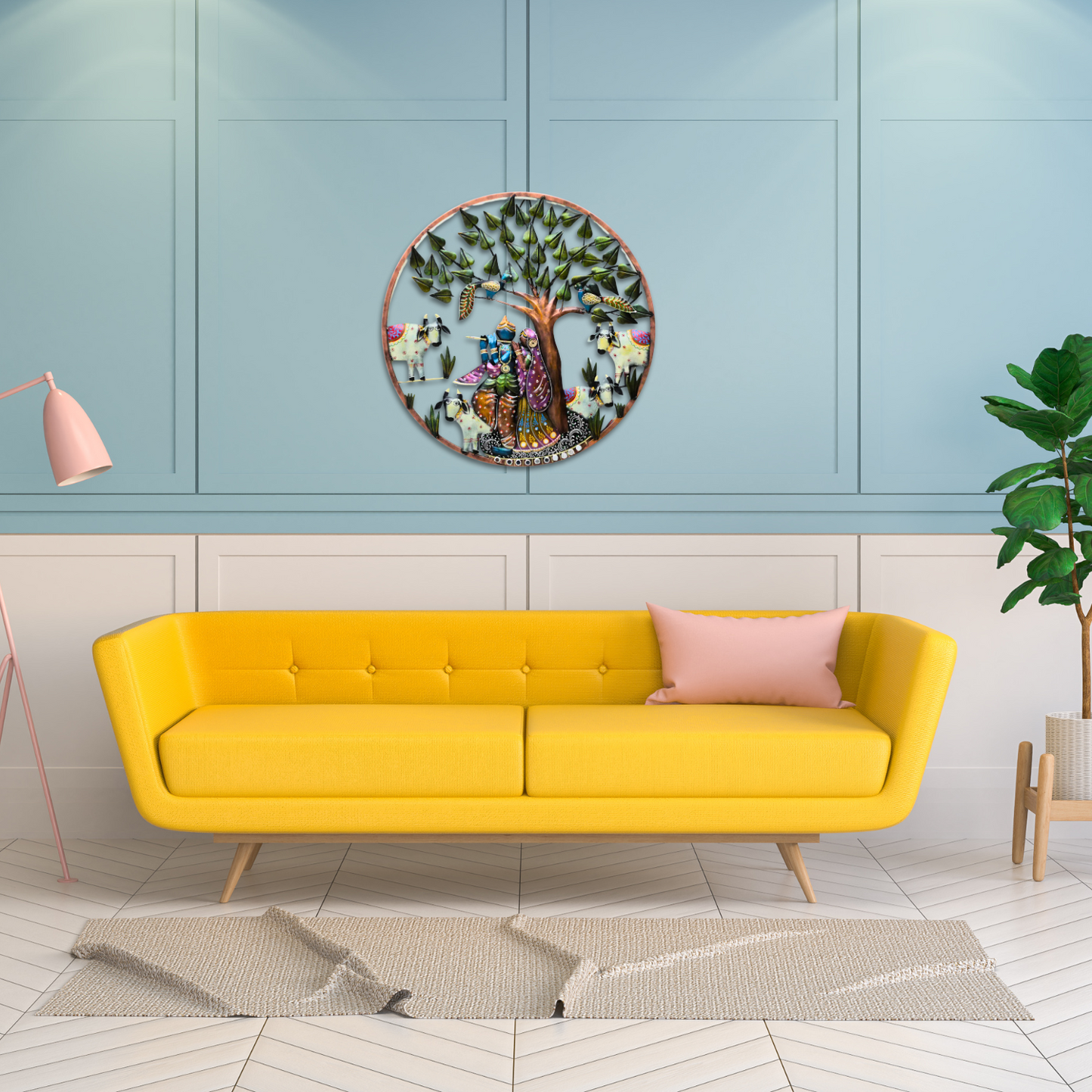 Radha Krishna Wall Art – Elevate Your Home with Divine Beauty