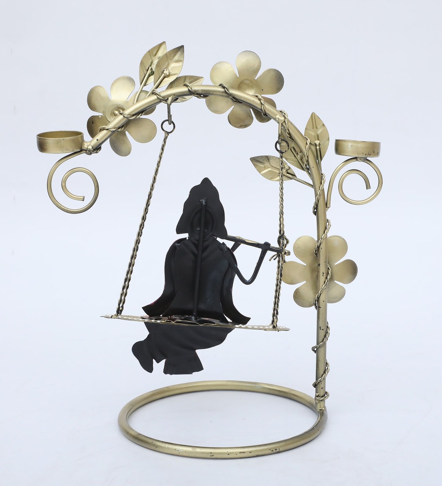 Krishna on Jhula with Bansuri – Elevate Your Space with Divine Elegance