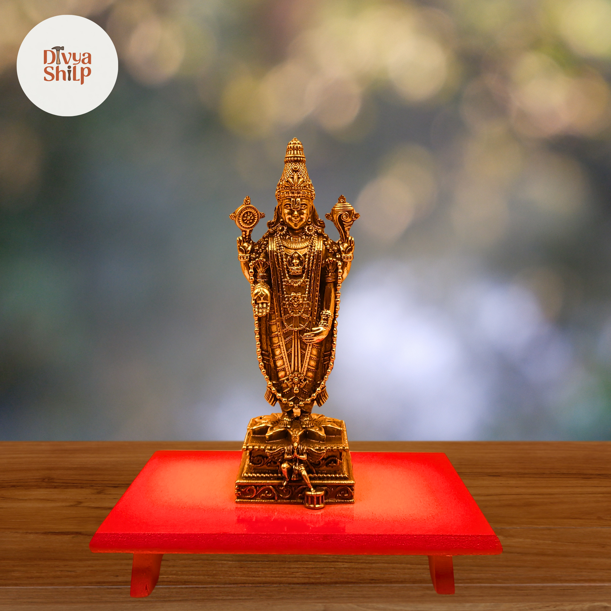 Handcrafted Venkateshwar Swamy brass idol for home temple decor