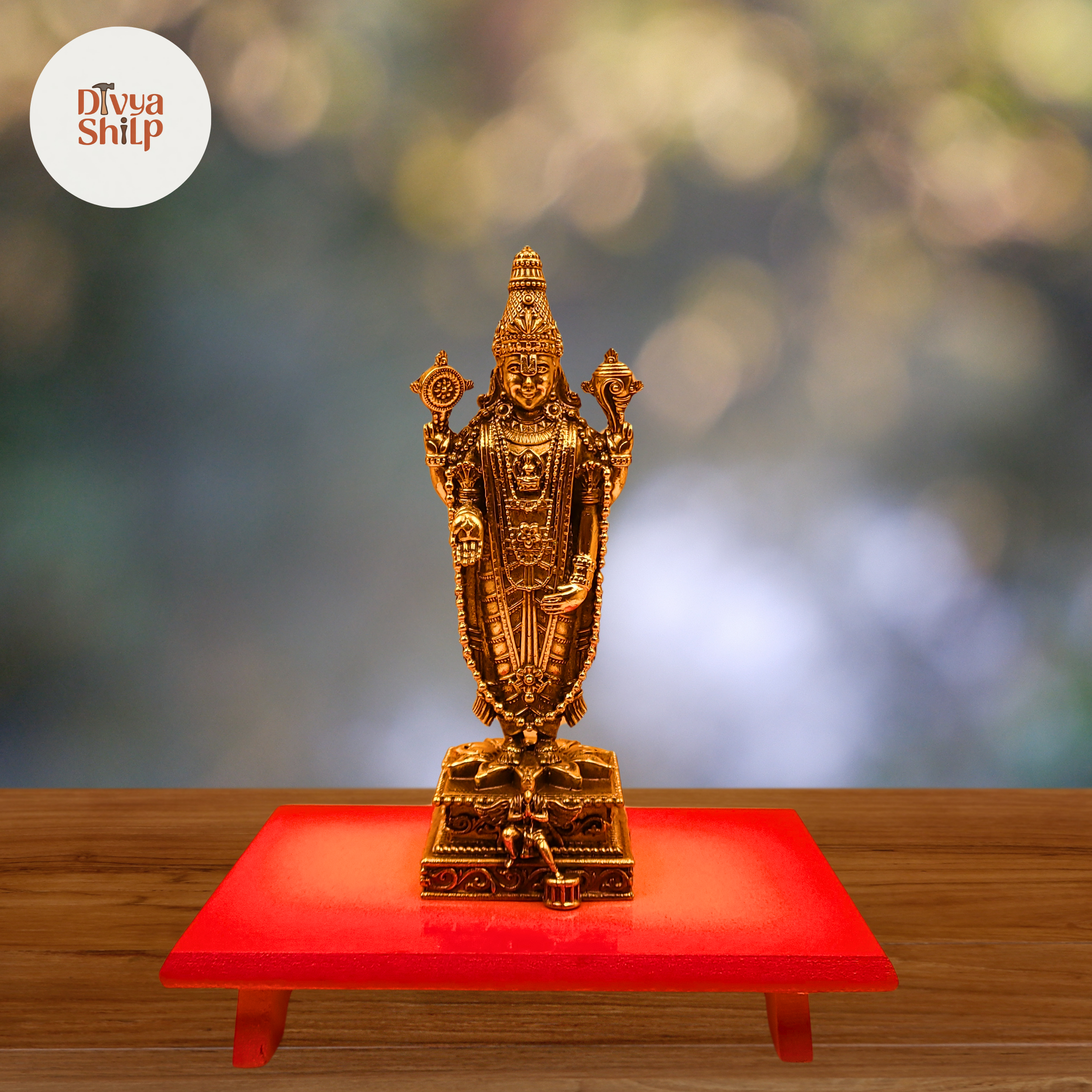Handcrafted Venkateshwar Swamy brass idol for home temple decor